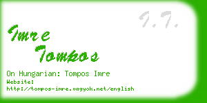 imre tompos business card